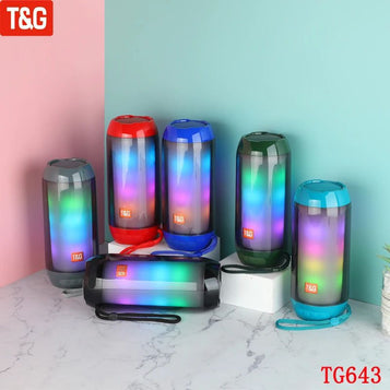 Portable Bluetooth Speaker - Outdoor Small Steel Gun Bright Light Mini Speaker for Home and Travel