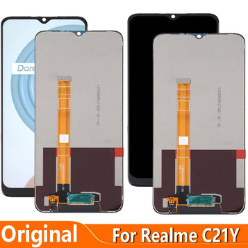 Pantalla LCD para REALME C 21Y , montaje de digitalizador con pantalla táctil, piezas de repuesto 100% probadas