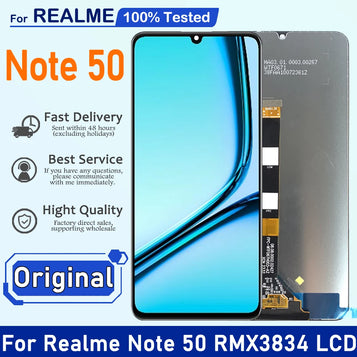 Pantalla LCD para REALME NOTE 50   montaje de digitalizador con pantalla táctil, piezas de repuesto 100% probadas