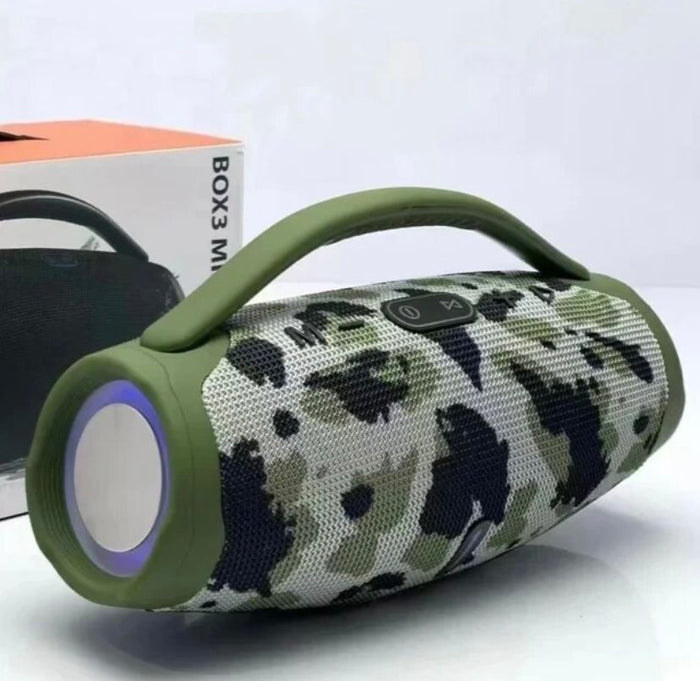 Portable Waterproof Bluetooth Subwoofer Speaker with Deep Bass for Outdoor Music