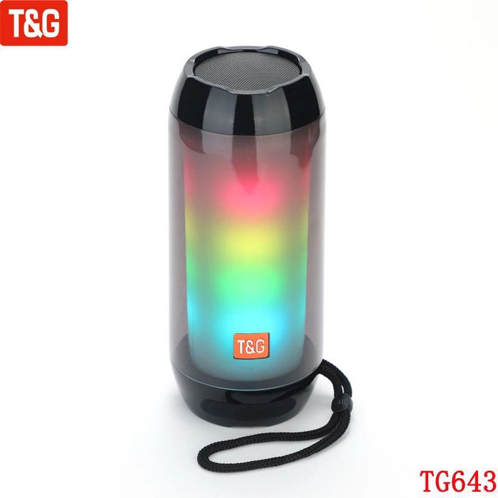 Portable Bluetooth Speaker - Outdoor Small Steel Gun Bright Light Mini Speaker for Home and Travel